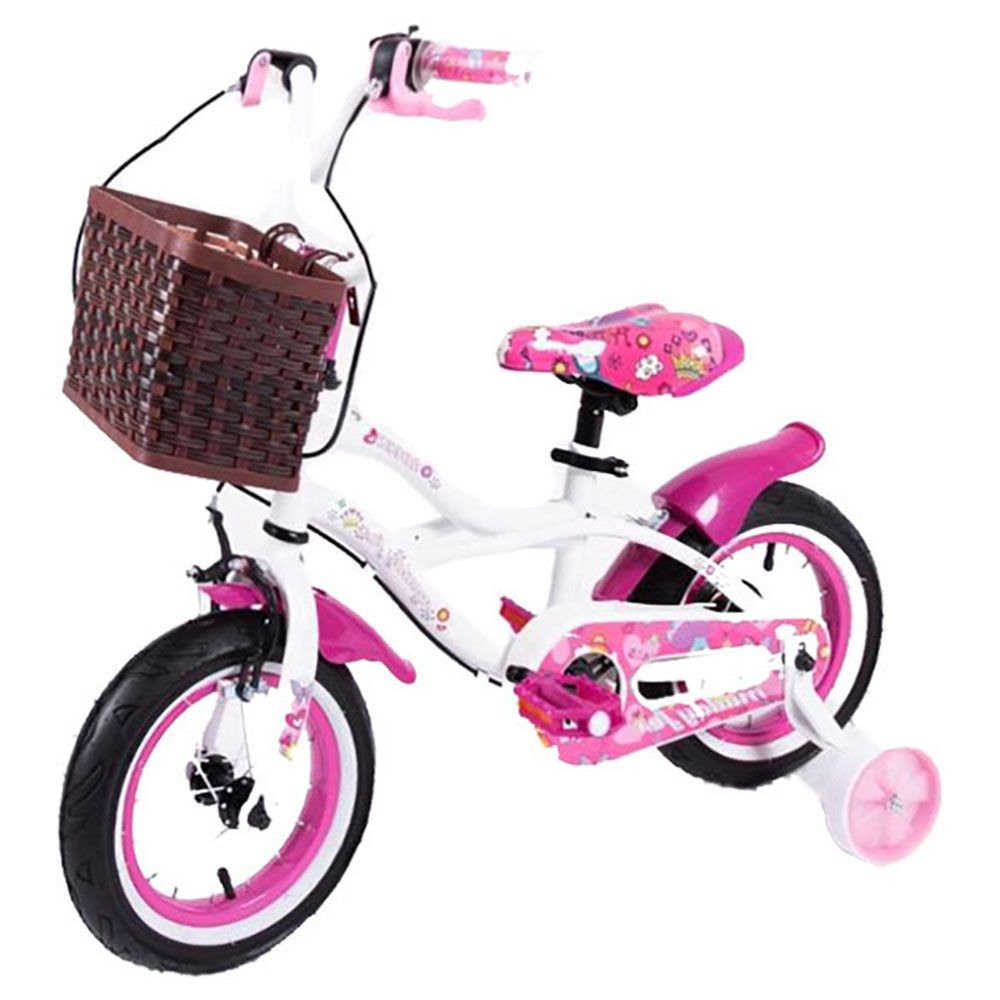 Megawheels Woody Willow 12 Girls Bicycle with Basket Pink