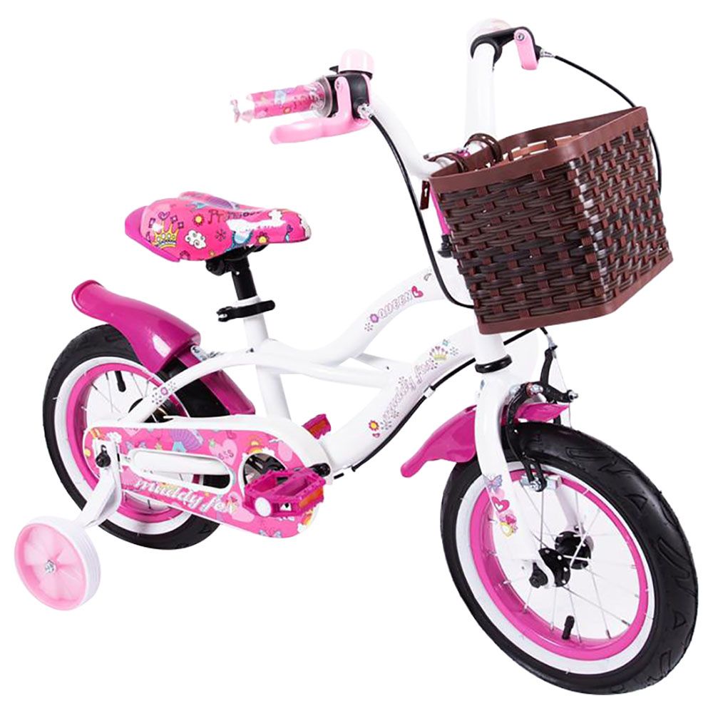 Megawheels Woody Willow 12 Girls Bicycle with Basket Pink