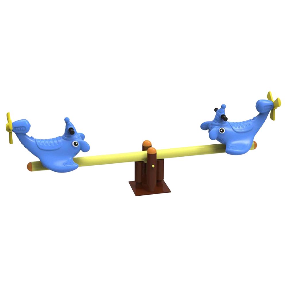 Megastar - Kids Amusement Park Twin Parakeets Seesaw Rocker - Blue/Yellow