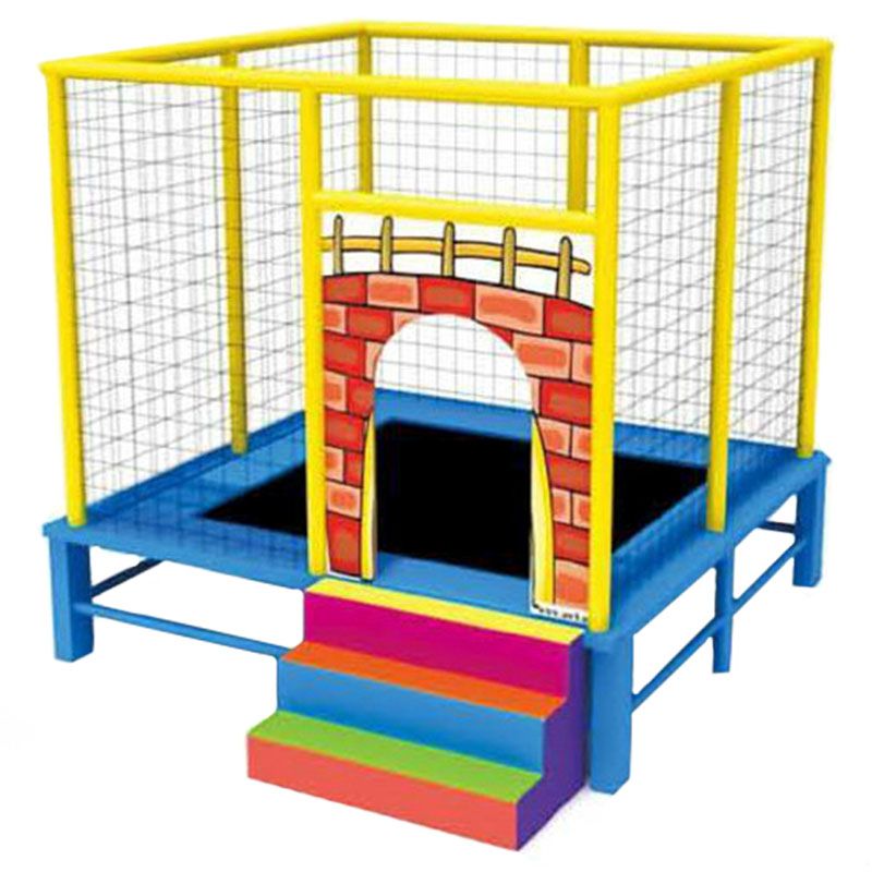 Megastar - Altitude 8" Ft Square Trampoline w/ Sturdy Steps