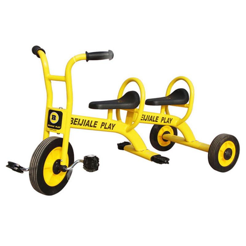 Megawheels - Kids 2 Seater Metal Tricycle For Parks - Yellow