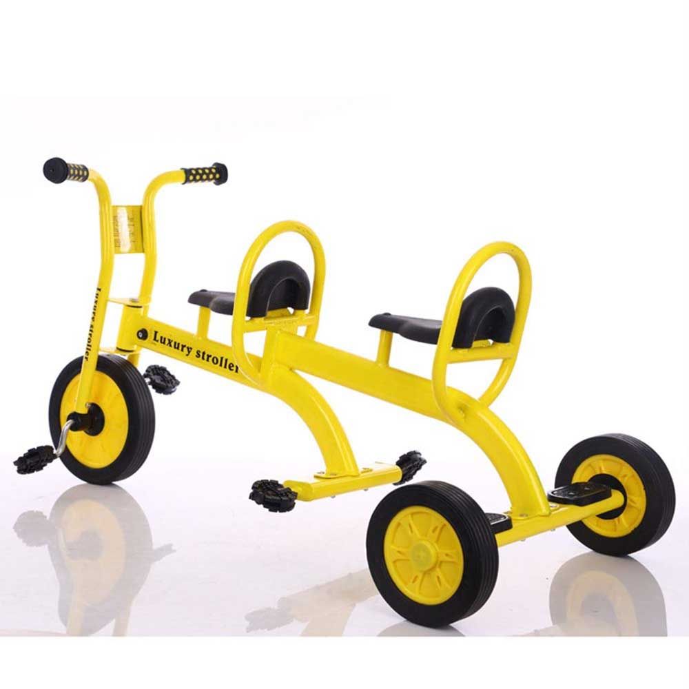 Megawheels - Kids 2 Seater Metal Tricycle For Parks - Yellow