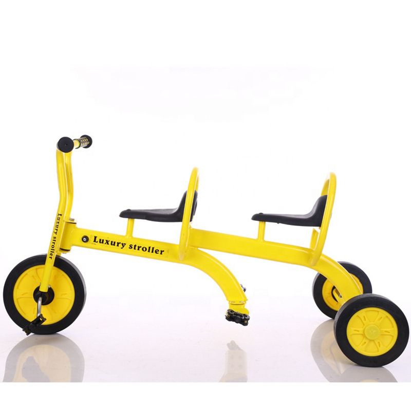 Megawheels - Kids 2 Seater Metal Tricycle For Parks - Yellow