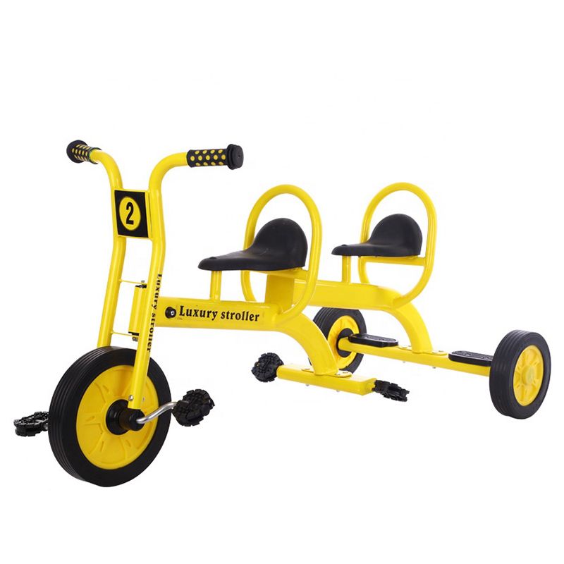 Megawheels - Kids 2 Seater Metal Tricycle For Parks - Yellow