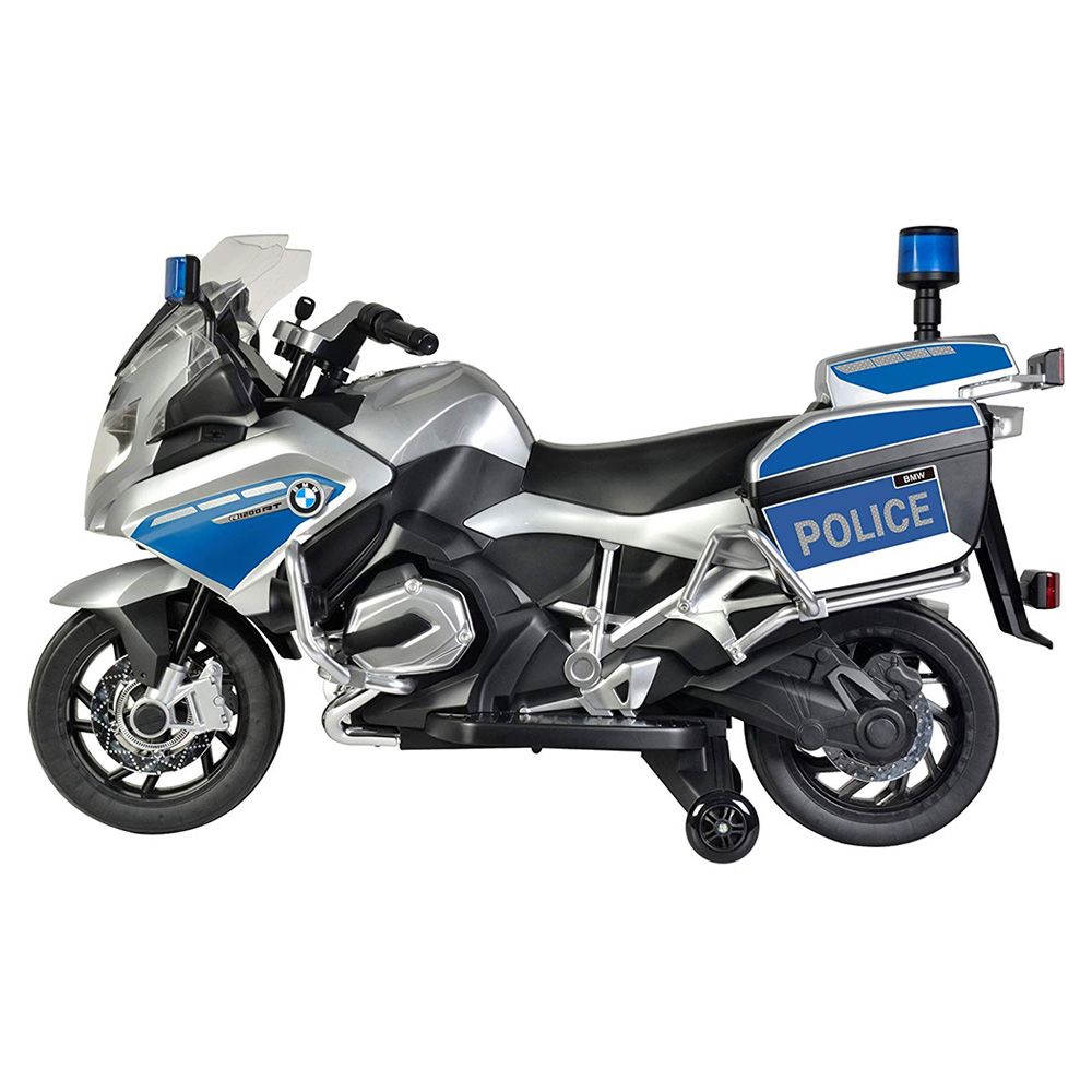 Megastar - Ride On 12V BMW Licensed Police Bike - Silver