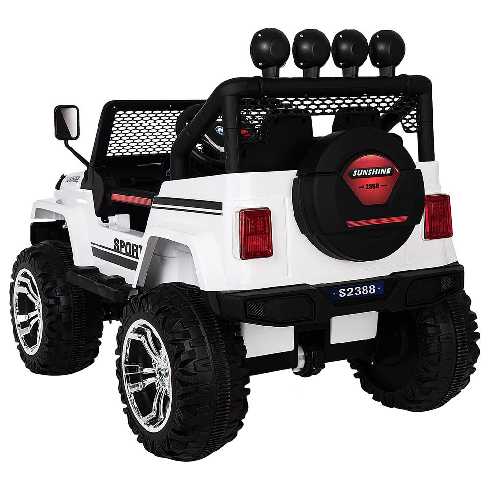 Megastar - Rideon 12V 2 Seater Kids Jeep Style - White