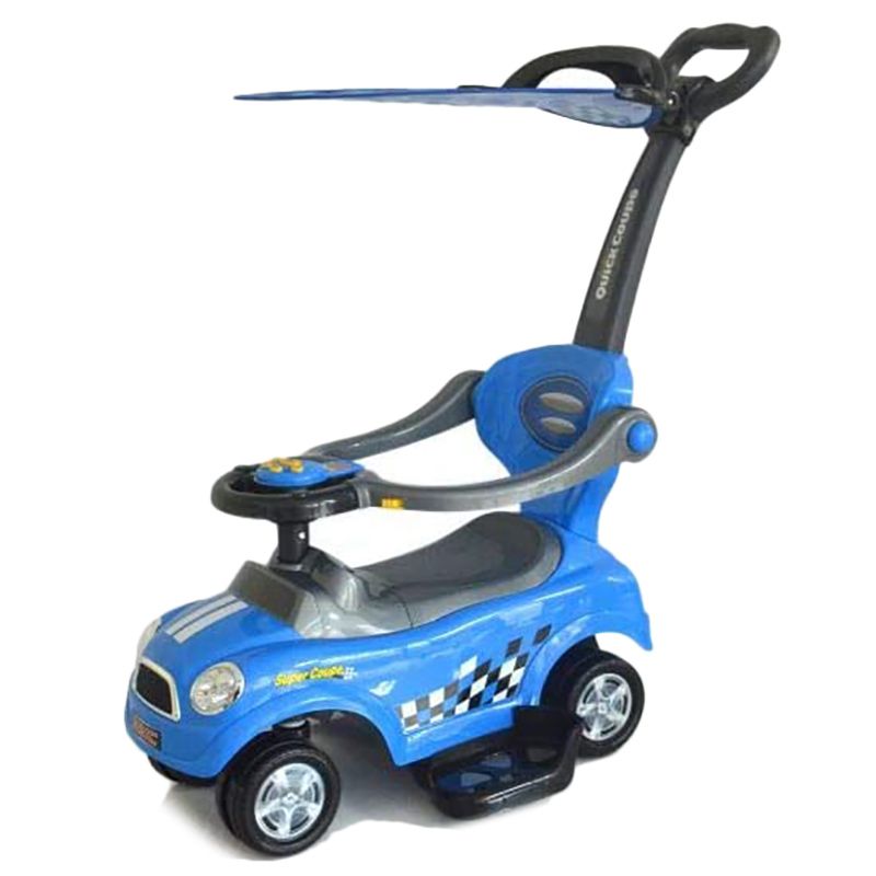 Megastar - Ride & Stroll 3-In-1 Push Car - Blue