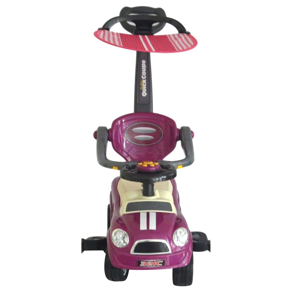 Megastar - Ride & Stroll 3-In-1 Push Car - Purple