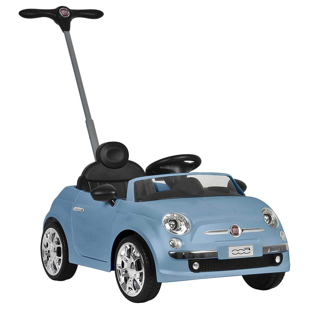 Megastar - Fiat-500 Push & Pull Handle Mini Car - Blue