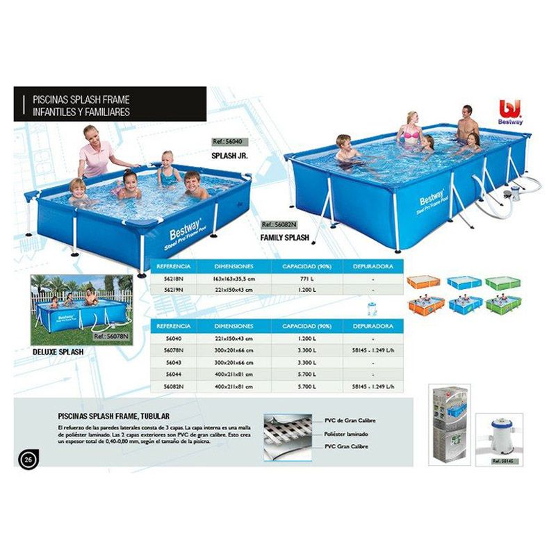 Bestway - Family Splash Frame Pool Set 400x211x81cm