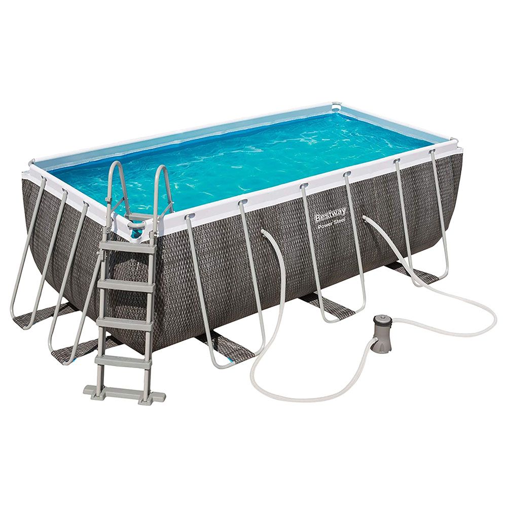 Bestway - Power Steel Rectangular Outground Pool - Grey