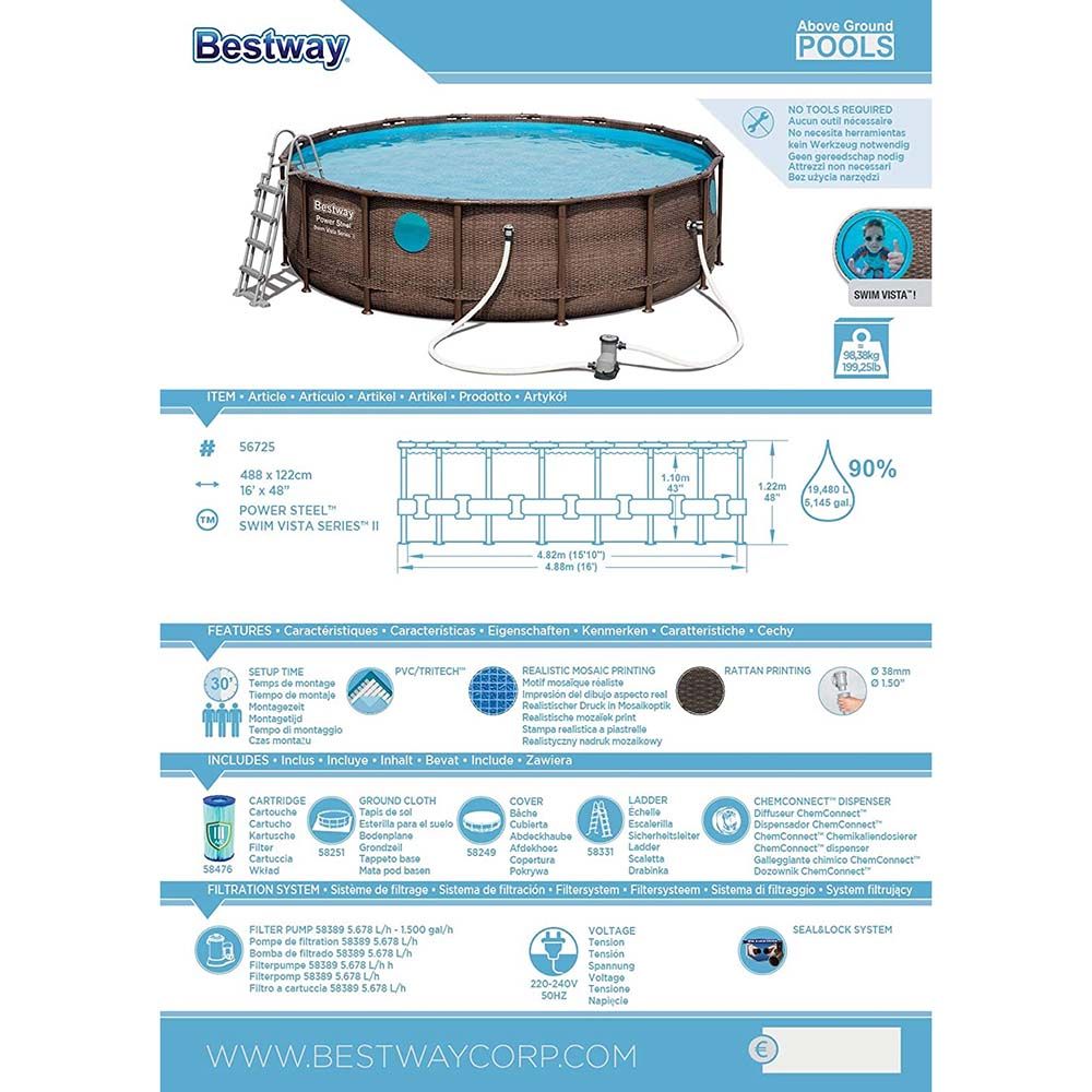 Bestway - AGP Pool Vista Series - Brown