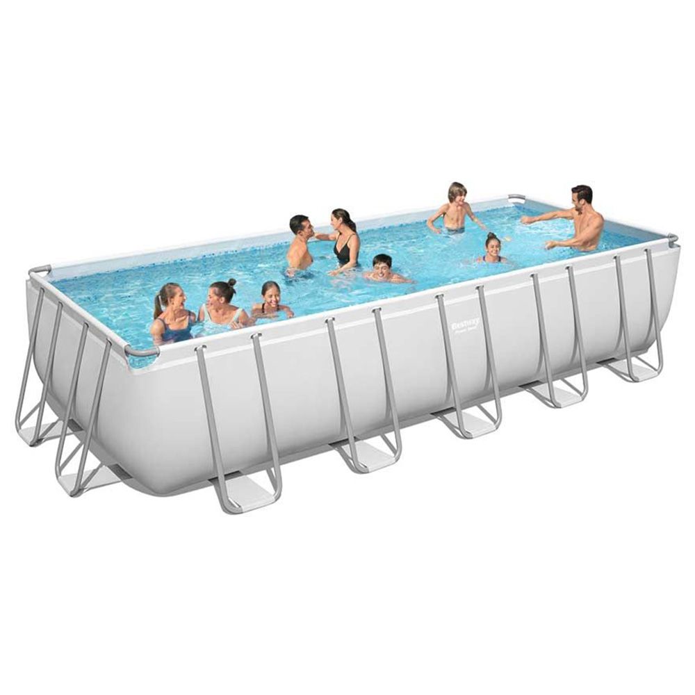 Bestway - Power Steel Rectangular Above Ground Pool - White