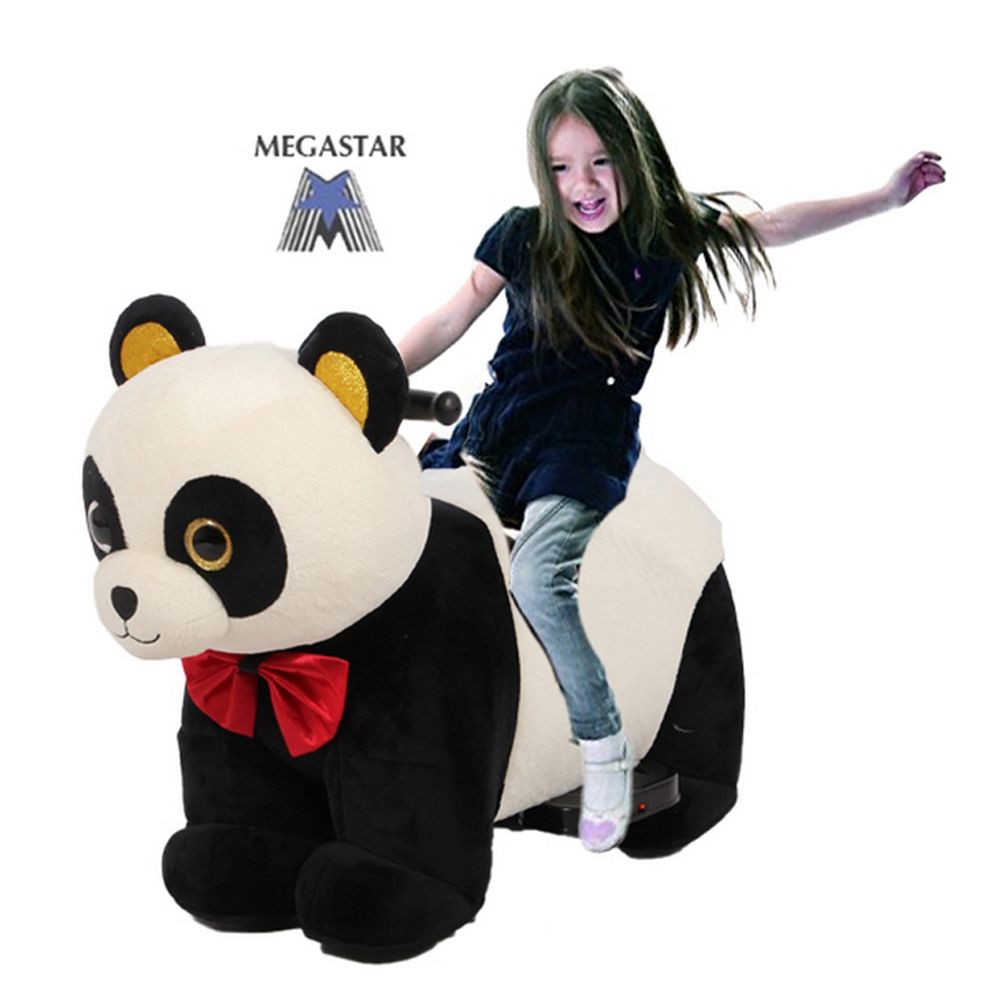 Megastar - Ride-on 6V Plush Panda Bear