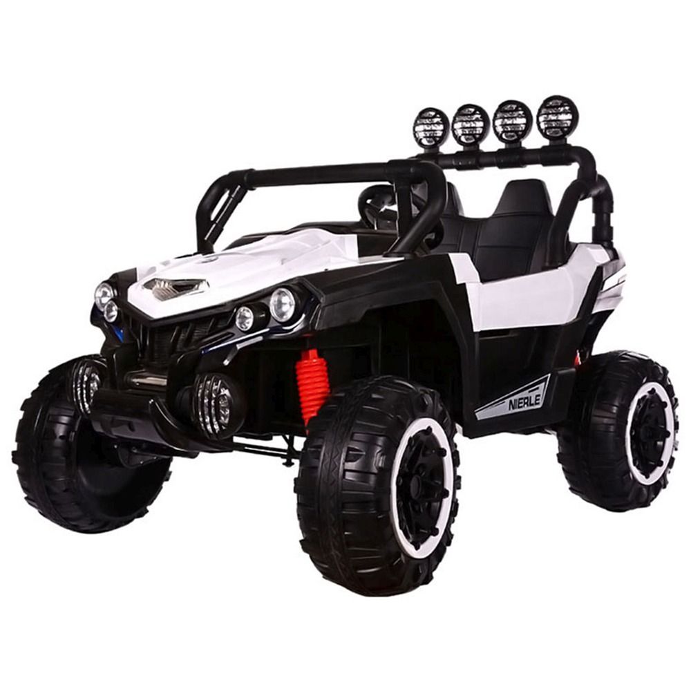 Megastar - 2 Seater Kids 4x4 Ride-On Wagon Car - White