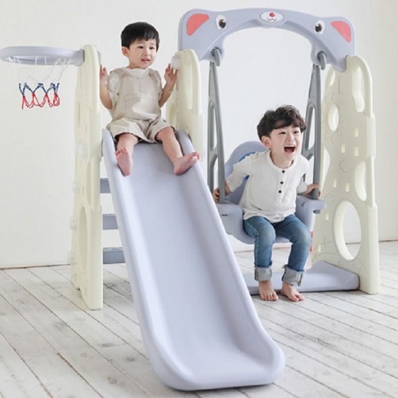 Megastar - Cloudy Kids Slide With Swing - White