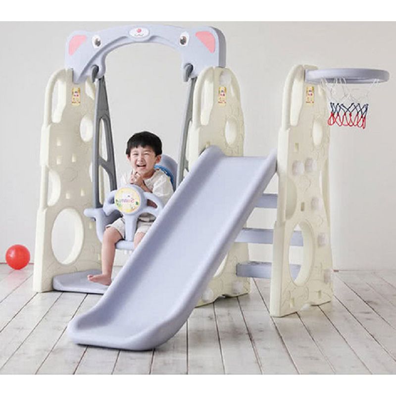 Megastar - Cloudy Kids Slide With Swing - White