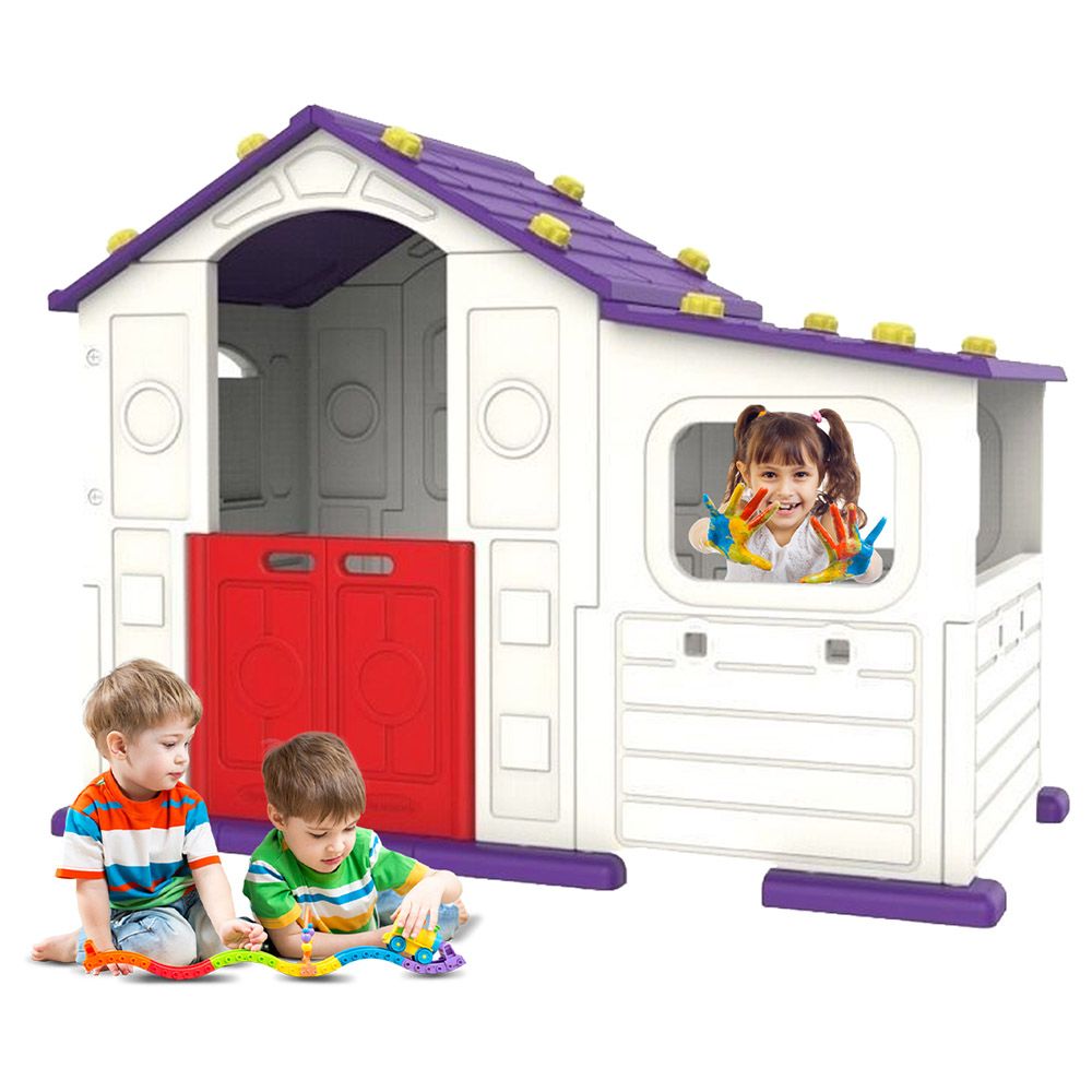 Megastar - Double Fun Indigo Playhouse w/ Play Shed