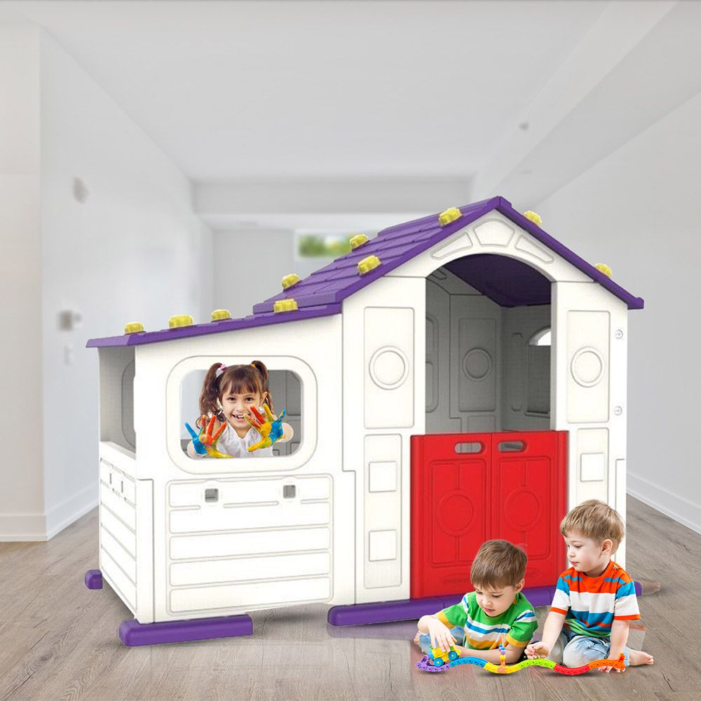 Megastar - Double Fun Indigo Playhouse w/ Play Shed