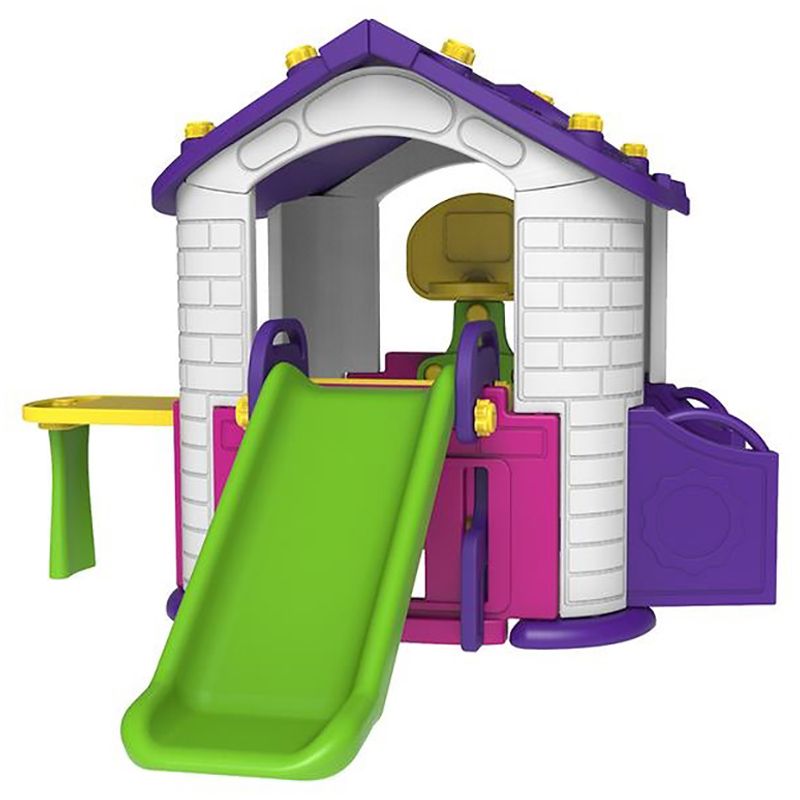 Megastar - Purplish Pink Playhouse W/ Table, Chairs & Slide 