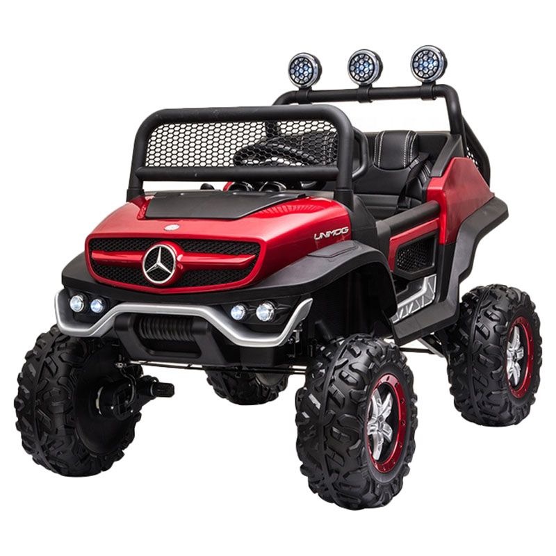 Megastar - Ride On 12V Mercedes Benz Juniors UNIMOG Electric Car - Red