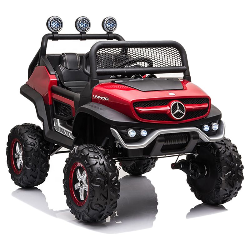 Megastar - Ride On 12V Mercedes Benz Juniors UNIMOG Electric Car - Red