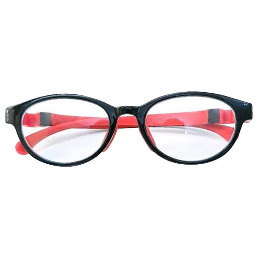 Megastar - Round Blue Light Blocking Eye Glasses - Black/Red