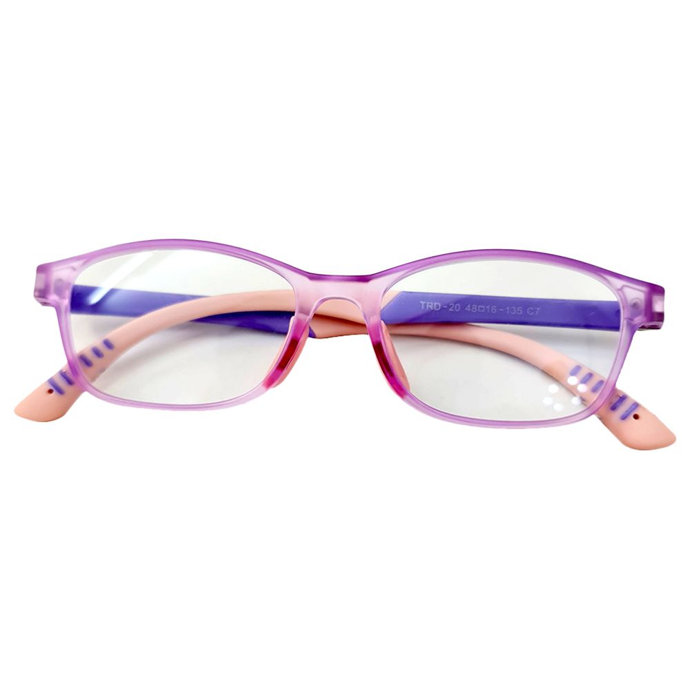 Megastar - Rectangular Blue Light Blocking Eye Glasses - Pink/Purple