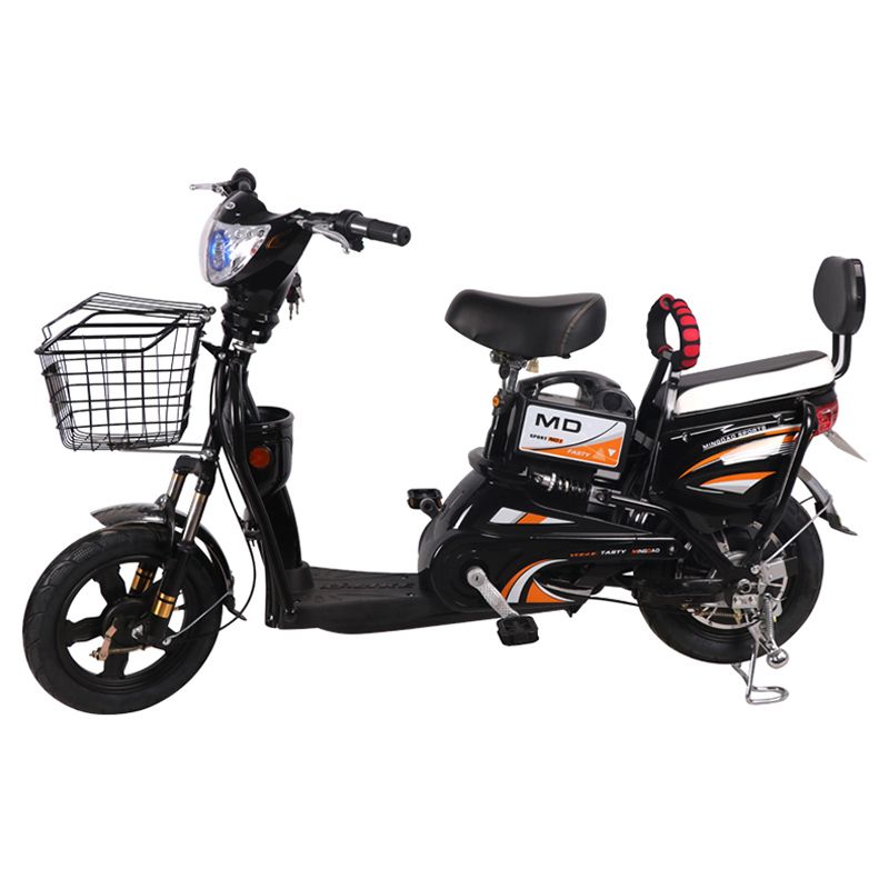 Megawheels - Carbon Steel Electric Scooter W/ Basket - Black