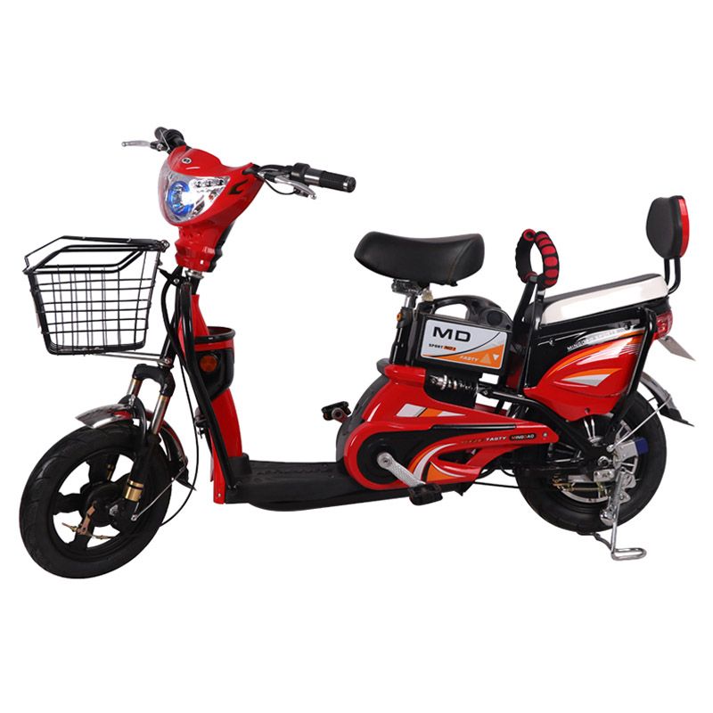 Megawheels - Carbon Steel Electric Scooter W/ Basket - Red