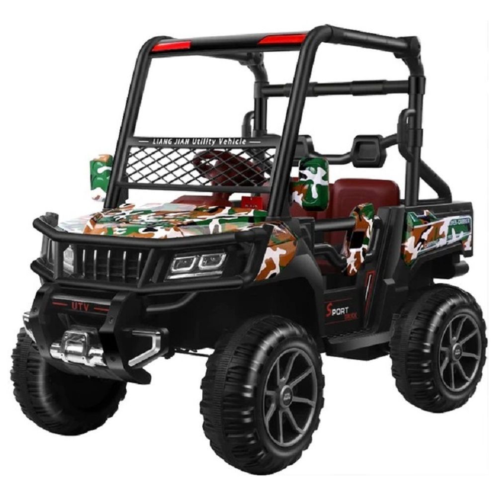 Megastar - Ride-on Special Forces Army Kids Jeep 12V - Black