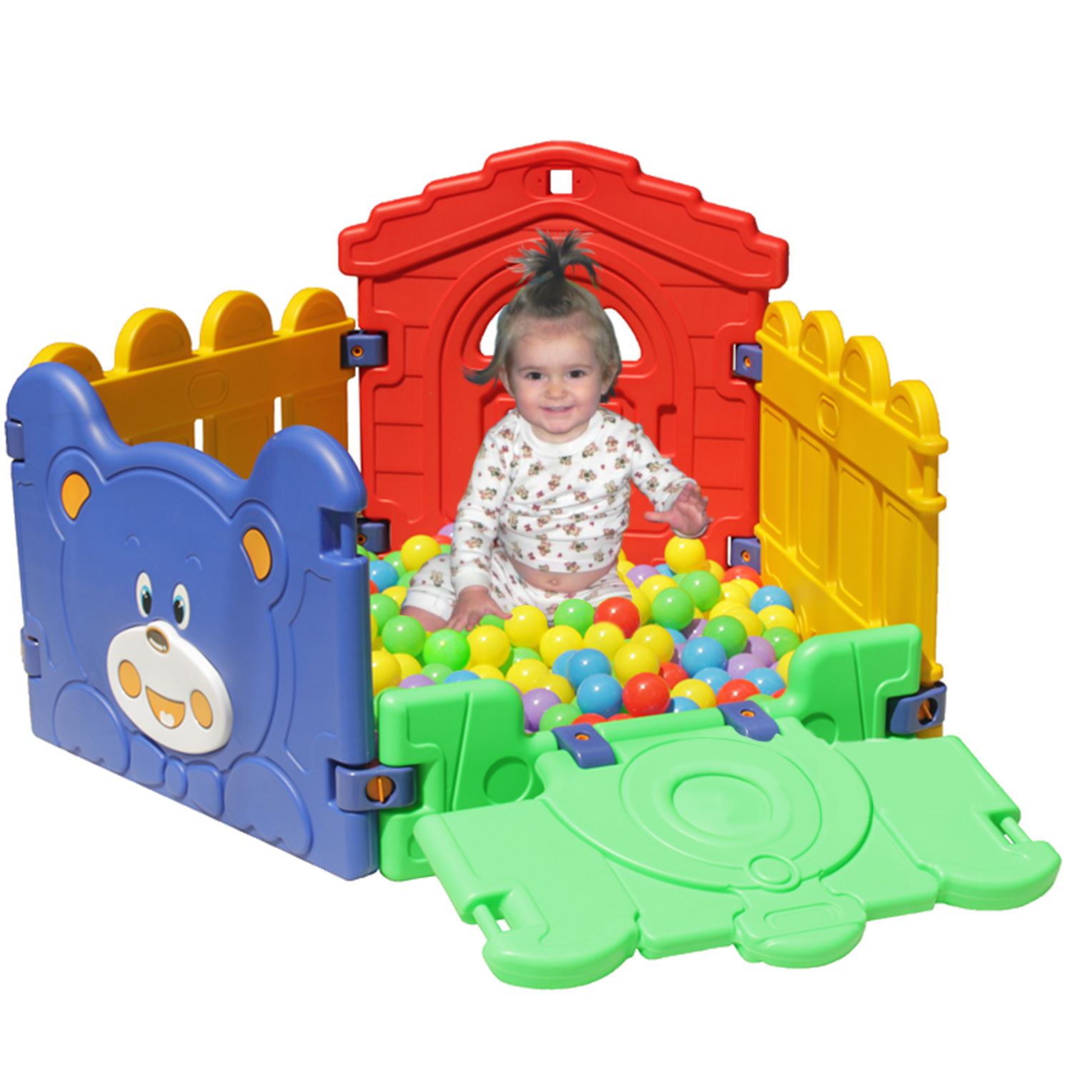 Megastar Play Pen - Yellow/Red/Blue/Green