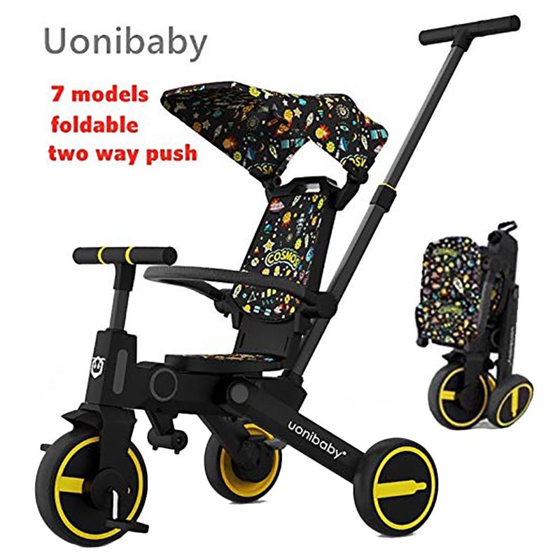 Megastar - 7-In-1 Foldable & Reversible Tricycle Stroller - Yellow