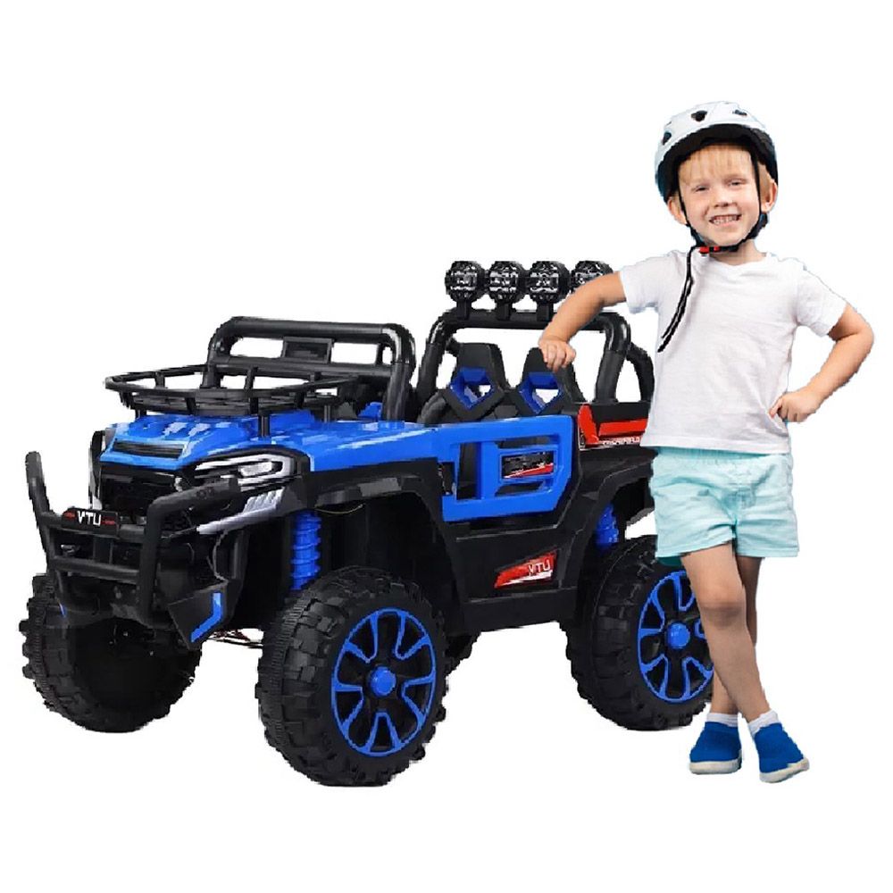 Megastar - Ride On Hurricane SUV Battery Operated Jeep 12V - Blue