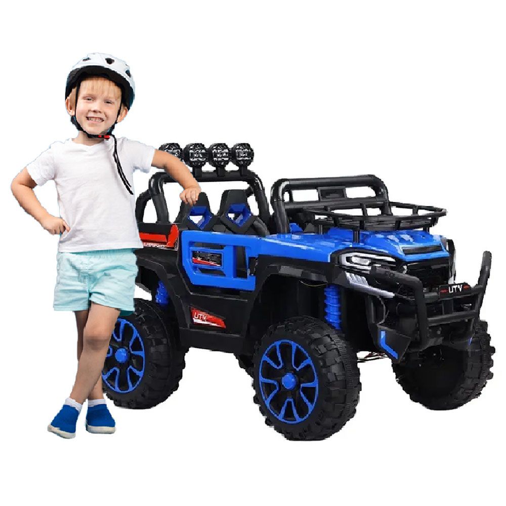 Megastar - Ride On Hurricane SUV Battery Operated Jeep 12V - Blue