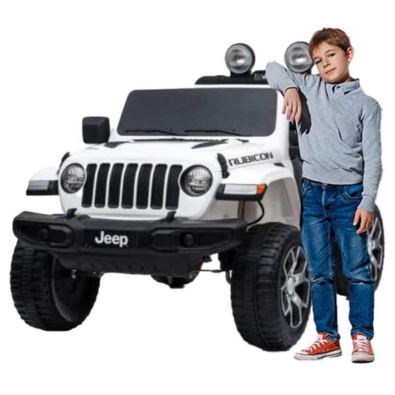 Megastar - 12V Licensed Wrangler Ride-On Jeep - White