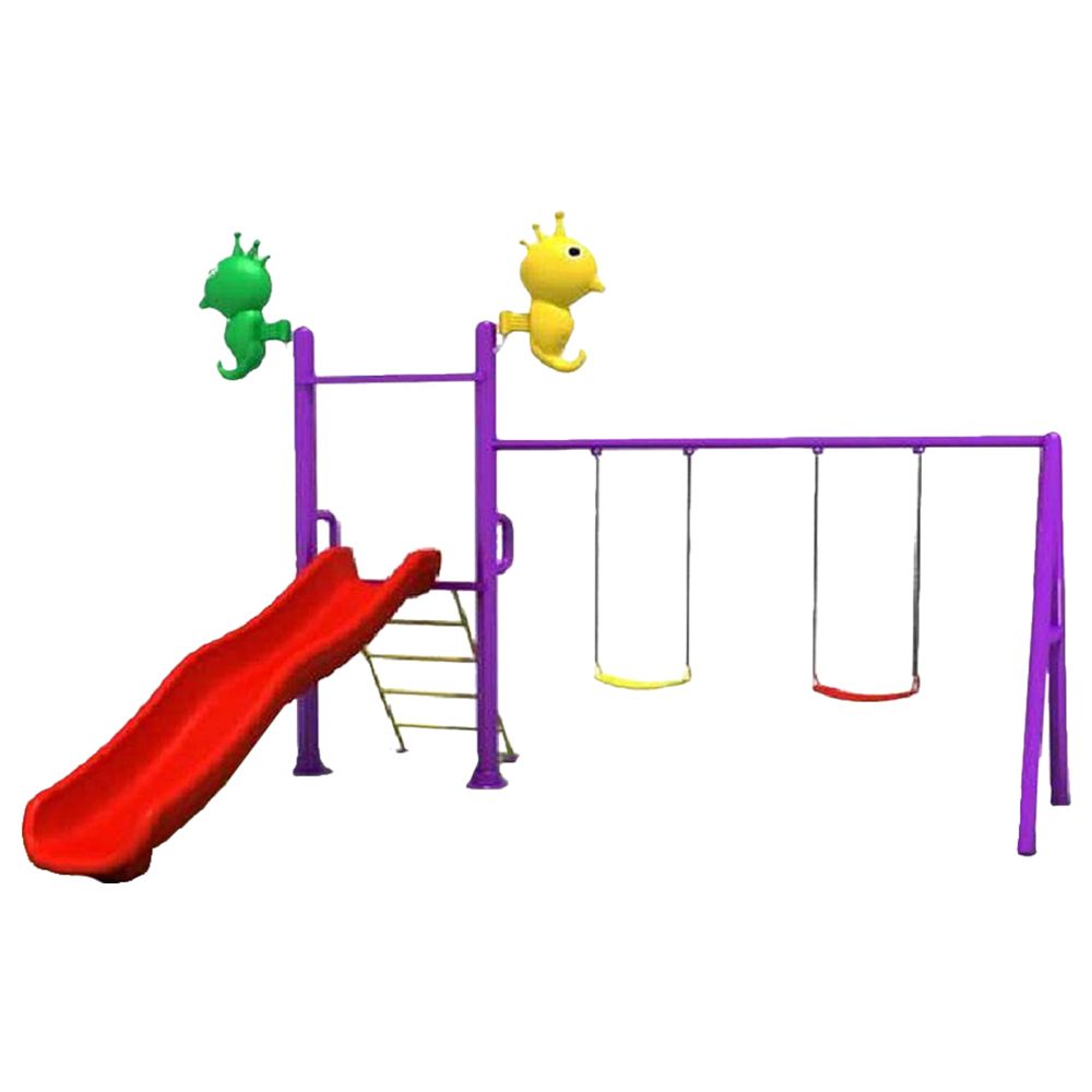 Megastar Birdy Slide N Swing Metal Playset - Assorted Colors