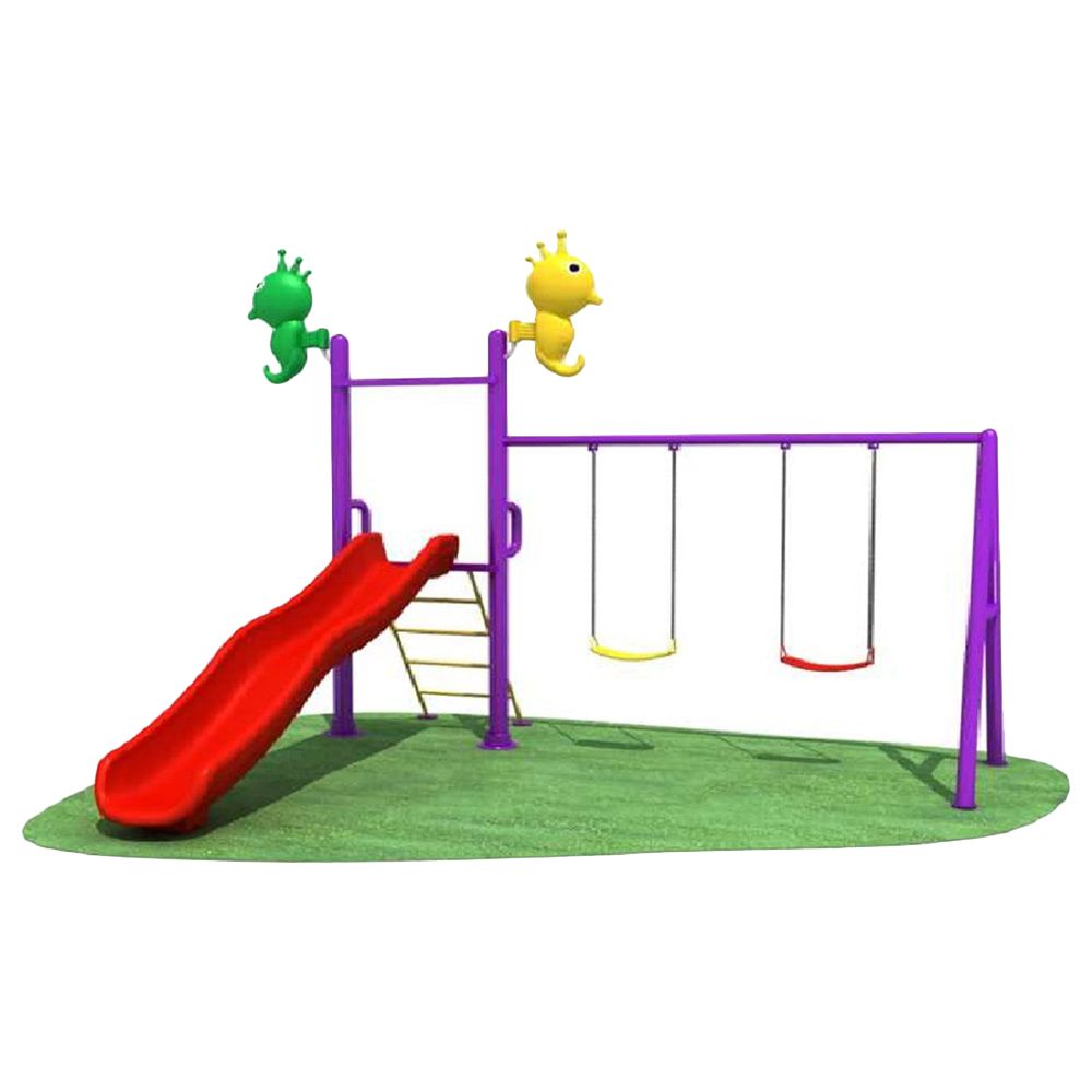 Megastar Birdy Slide N Swing Metal Playset - Assorted Colors