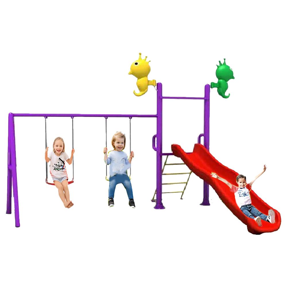 Megastar Birdy Slide N Swing Metal Playset - Assorted Colors