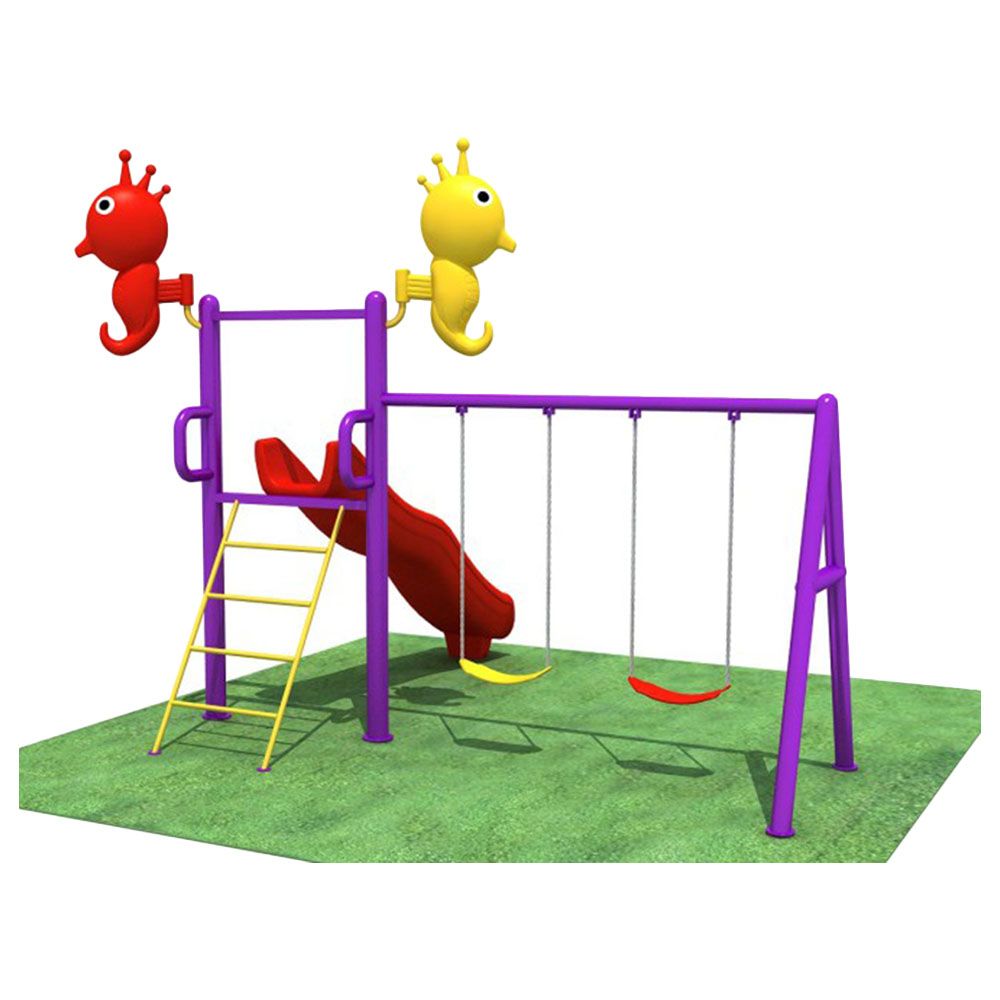 Megastar Birdy Slide N Swing Metal Playset - Assorted Colors