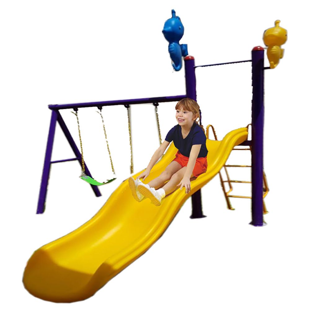 Megastar Birdy Slide N Swing Metal Playset - Assorted Colors