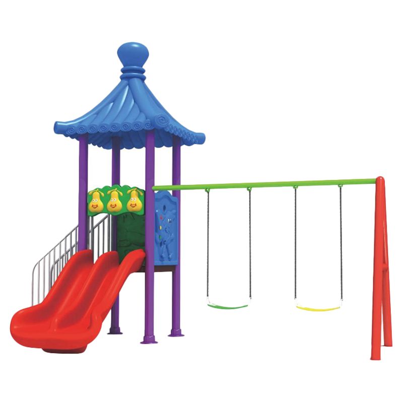 Megastar - Pavilion Playset W/ double swing, slide & step