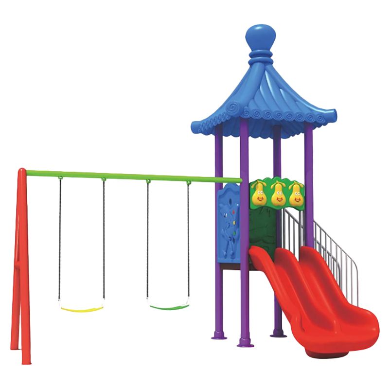 Megastar - Pavilion Playset W/ double swing, slide & step