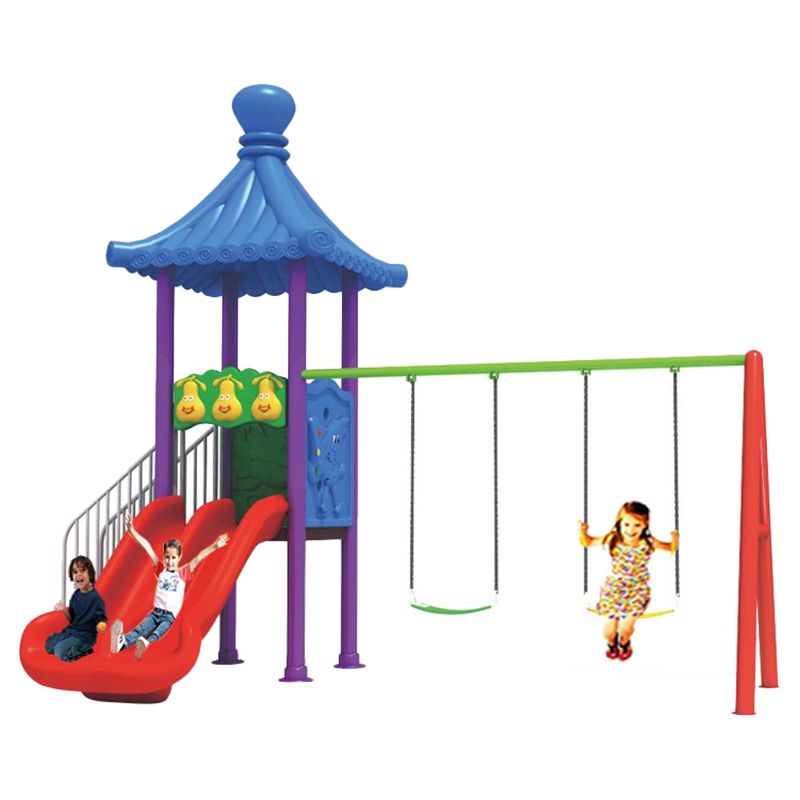 Megastar - Pavilion Playset W/ double swing, slide & step