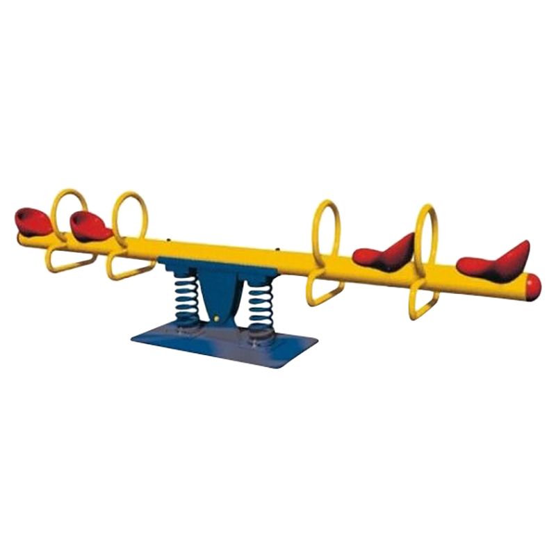 Megastar - Double Springs Happy Metal 4 Seat See Saw, Yellow