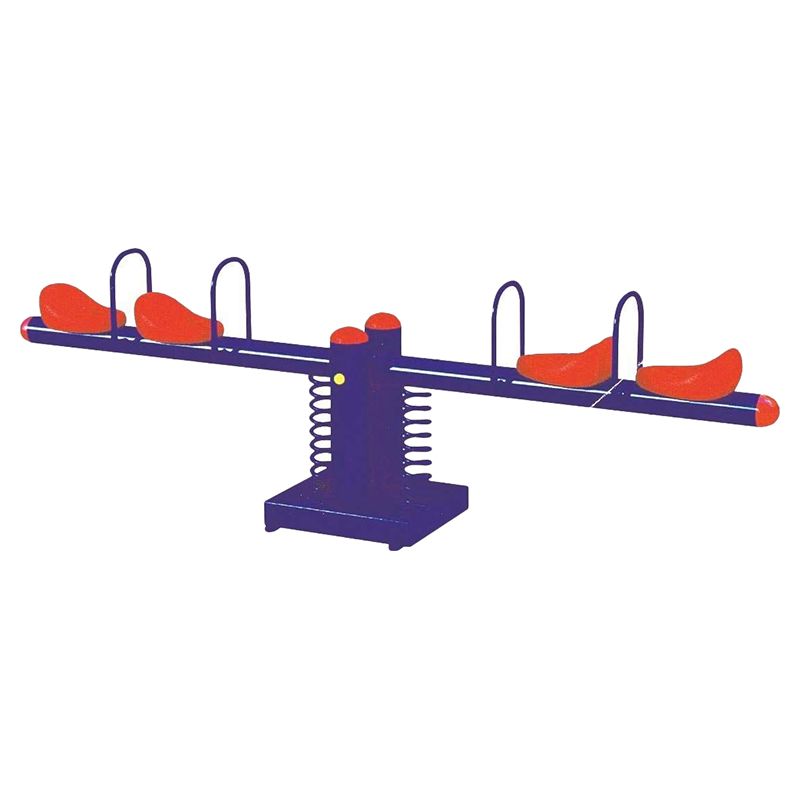 Megastar - Double Springs Happy Metal 4 Seats See Saw - Blue