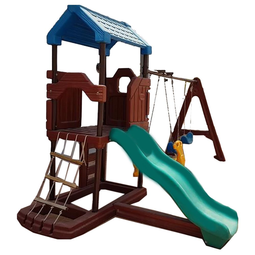 Megastar Tower Play Arena With Swings Slides & Rope Climber