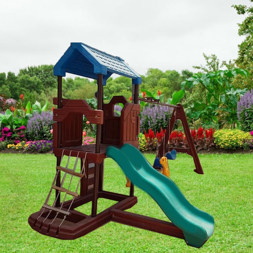 Megastar Tower Play Arena With Swings Slides & Rope Climber