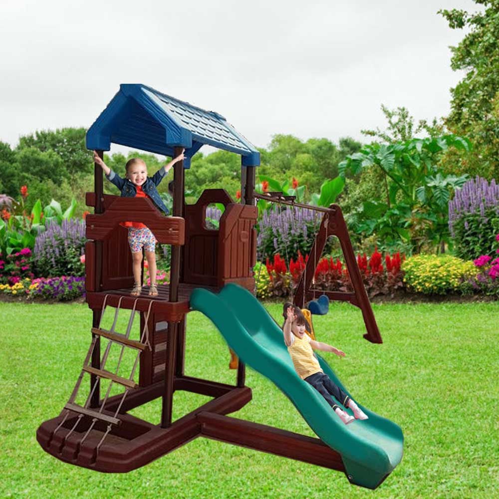 Megastar Tower Play Arena With Swings Slides & Rope Climber