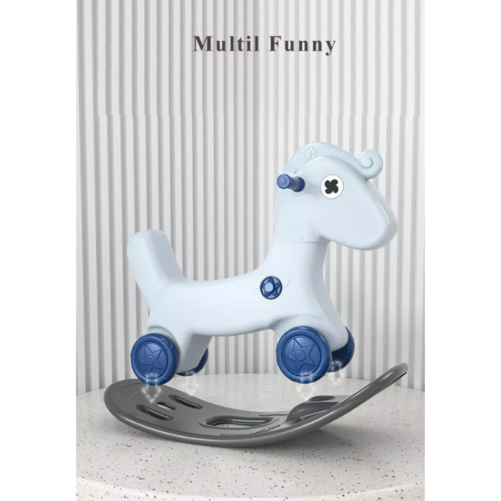 Megastar - My Baby Pony 2-in-1 Rocking Horse Walker Toy - Blue